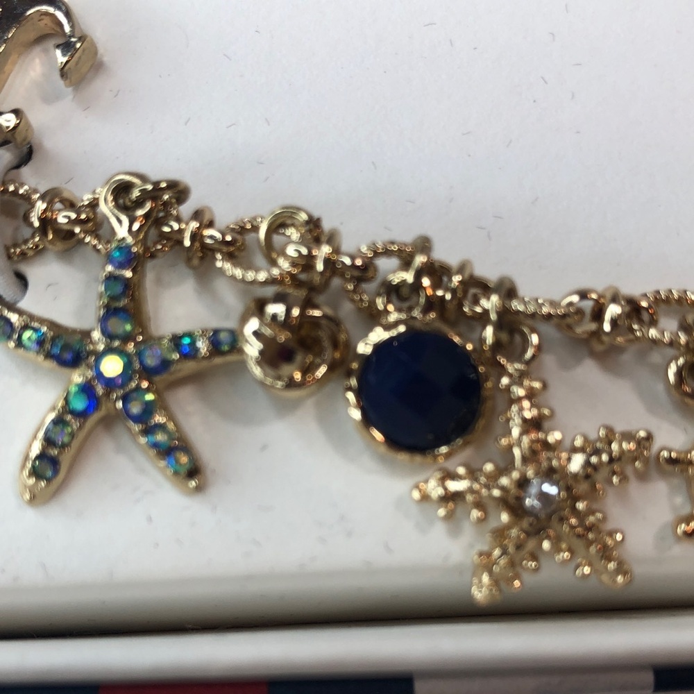 Bella Jack Golden Charm Bracelet Nautical Beach Coastal Chic NEW in Box - Picture 4 of 8